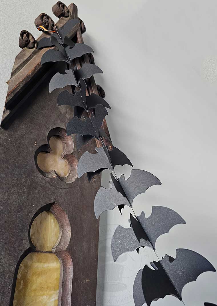 Easy DIY Halloween Bat Paper Garland