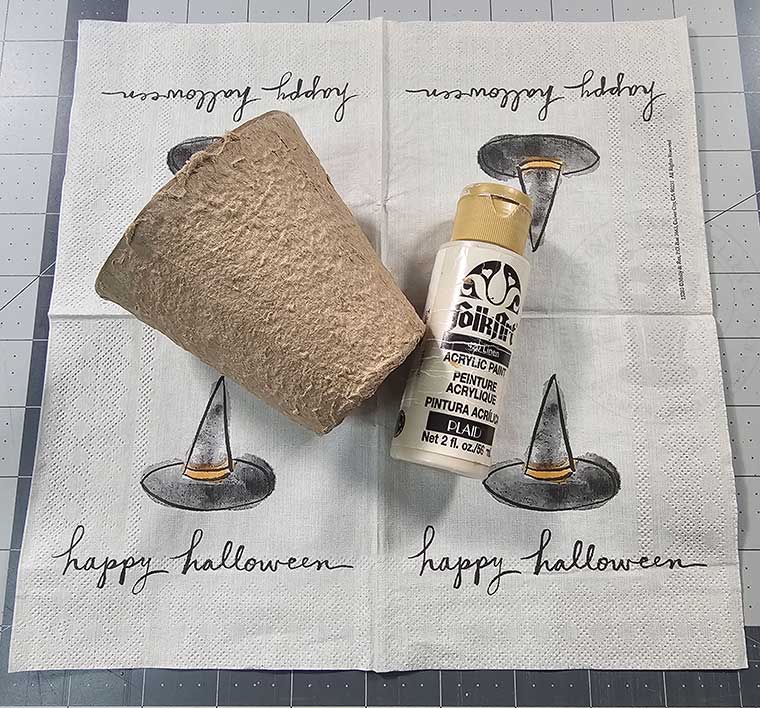 Match craft paint to napkin