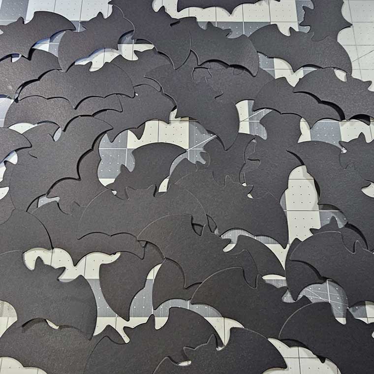 Bats cutout for Easy DIY Halloween Bat Garland