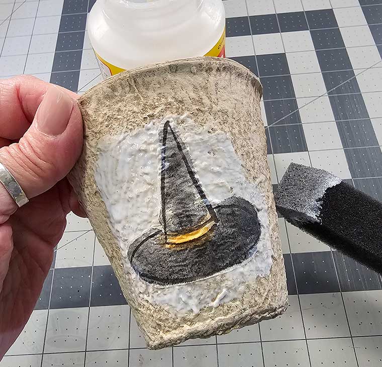 Place image onto Mod Podge section