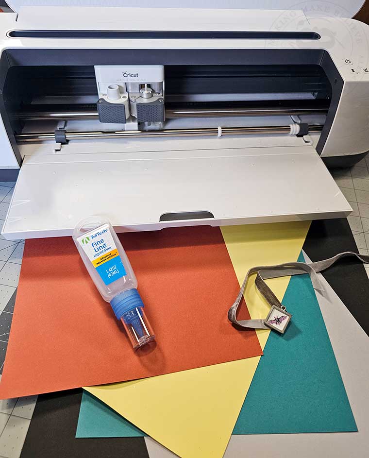 Supplies to make vintage inspired Halloween bookmarks