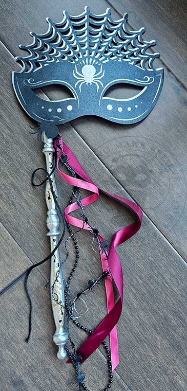 DIY Gothic Gala Spider Web Crown Masquerade Mask