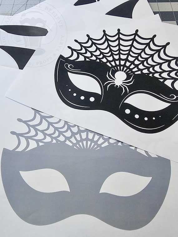 DIY Gothic Gala Masquerade Mask template PDF