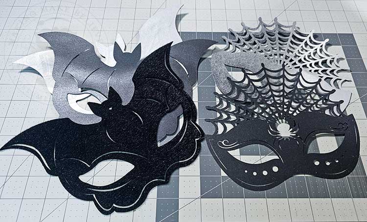 Cut out masks using a Cricut cutting machine