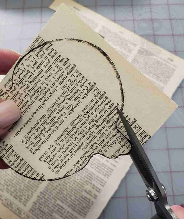 Cut just outside of stamped outline with scissors