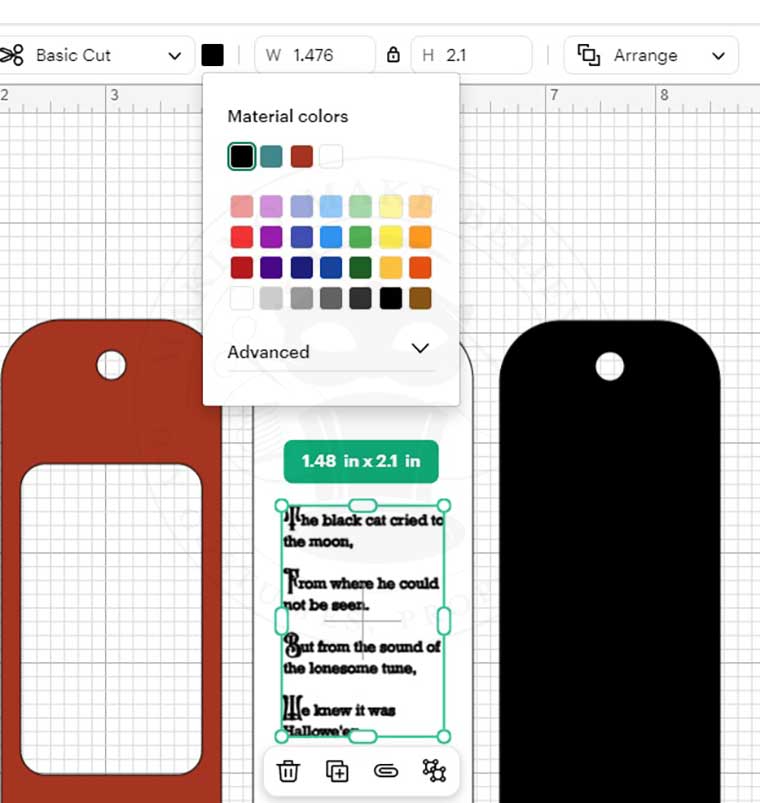 Change text color in the Color Swatch menu