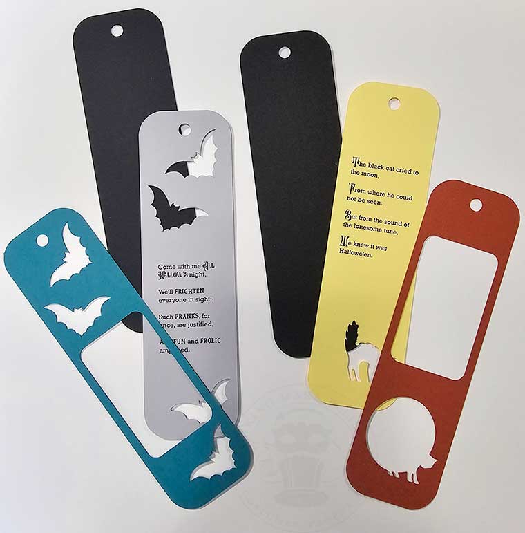 Vintage inspired Halloween bookmark layers cut out