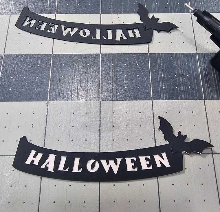 Glue to assemble Halloween cupcake picks