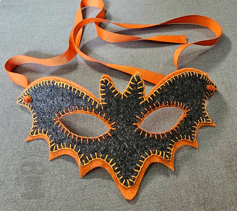 National Bat Appreciation Day Slow Stitch Bat Mask