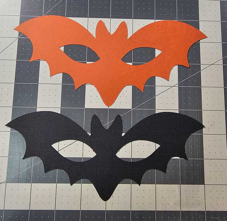 Quick cardstock bat mask
