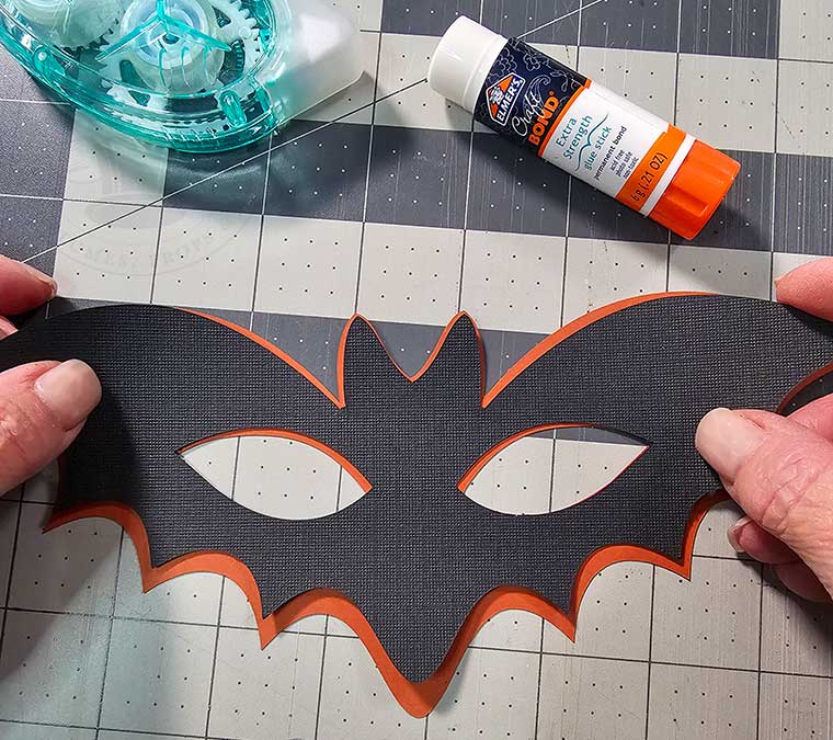 Quick cardstock bat mask
