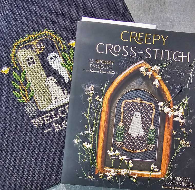 Welcome Home Halloween Cross Stitch by Lindsay Swearingen