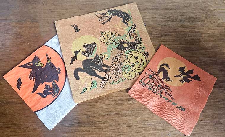 Vintage Halloween napkins
