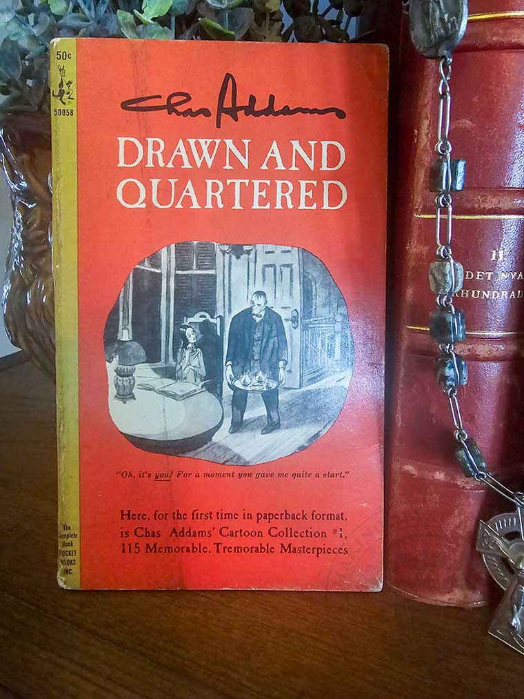 1968 Vintage Charles Addams Drawn and Quartered paperback book