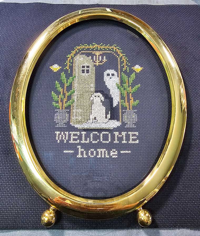 Welcome Home ready to be framed
