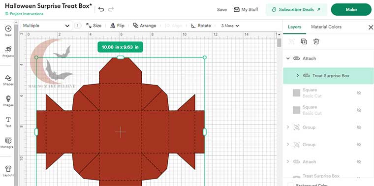 Attached in Cricut Design Space