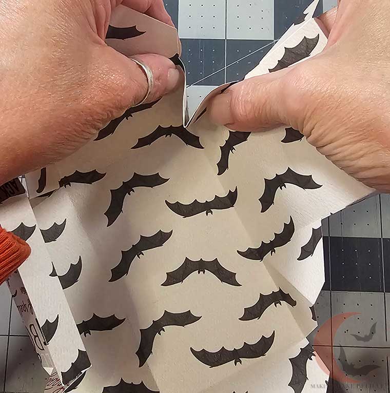 Fold in corners