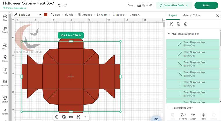 Select all score lines in Cricut Design Space