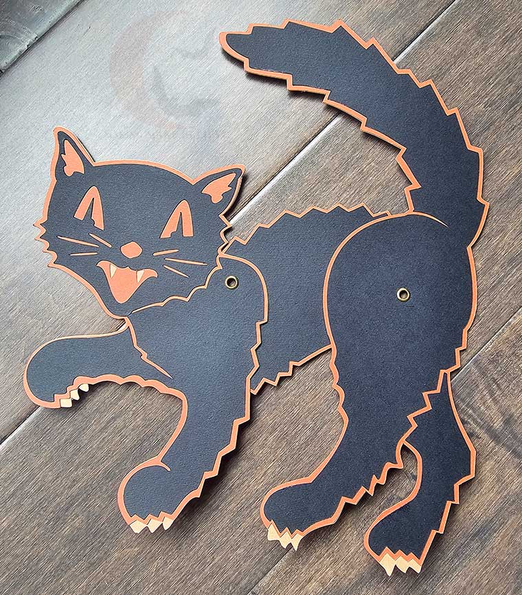 Vintage Inspired Jointed Scaredy Cat