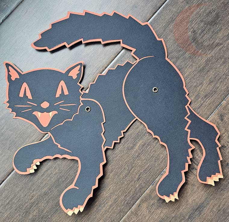 Vintage Inspired Jointed Scaredy Cat