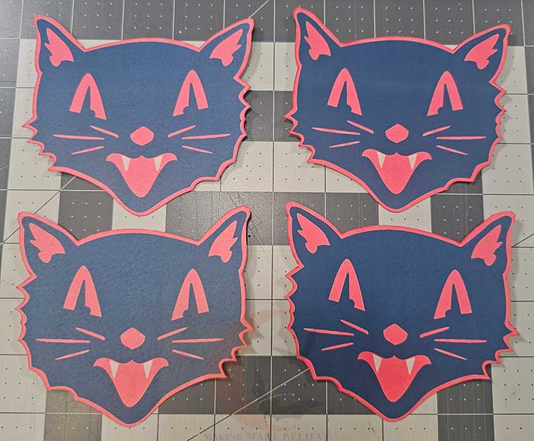 Scaredy Cat faces for banner cut out