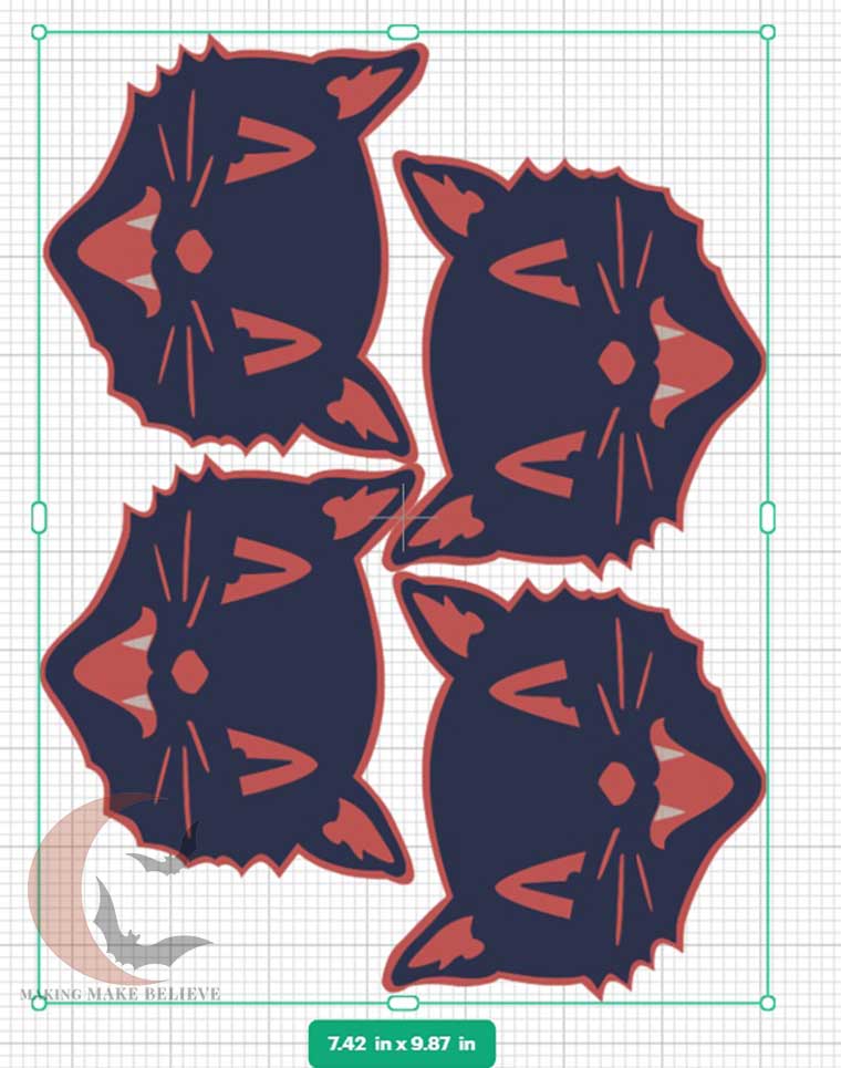 Cricut Print-Then-Cut layout