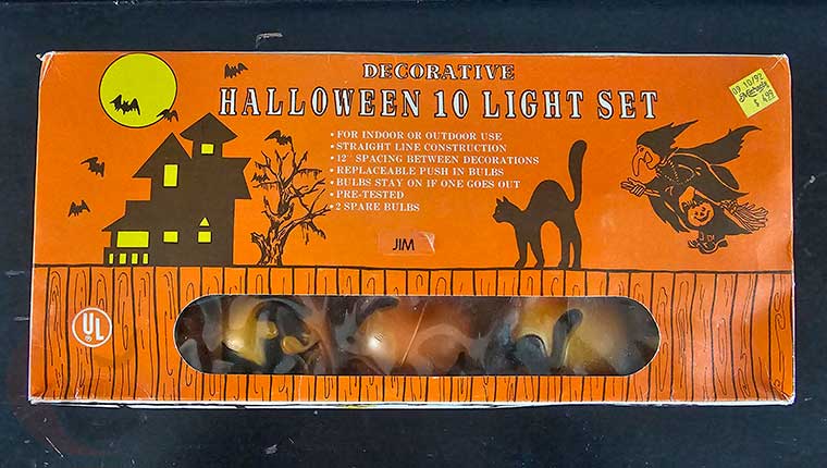 Vintage Halloween blow mold globe lights