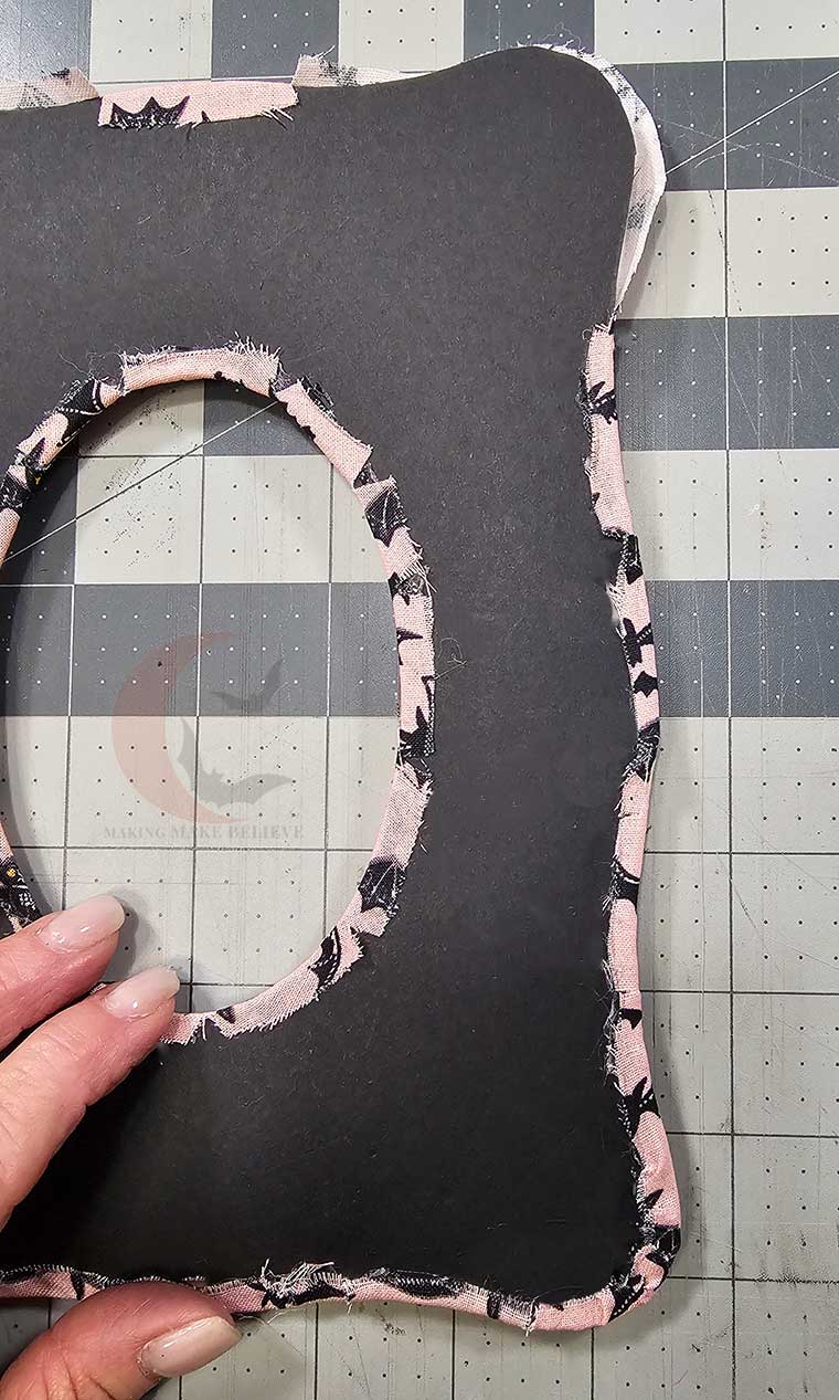 Edges glued to back