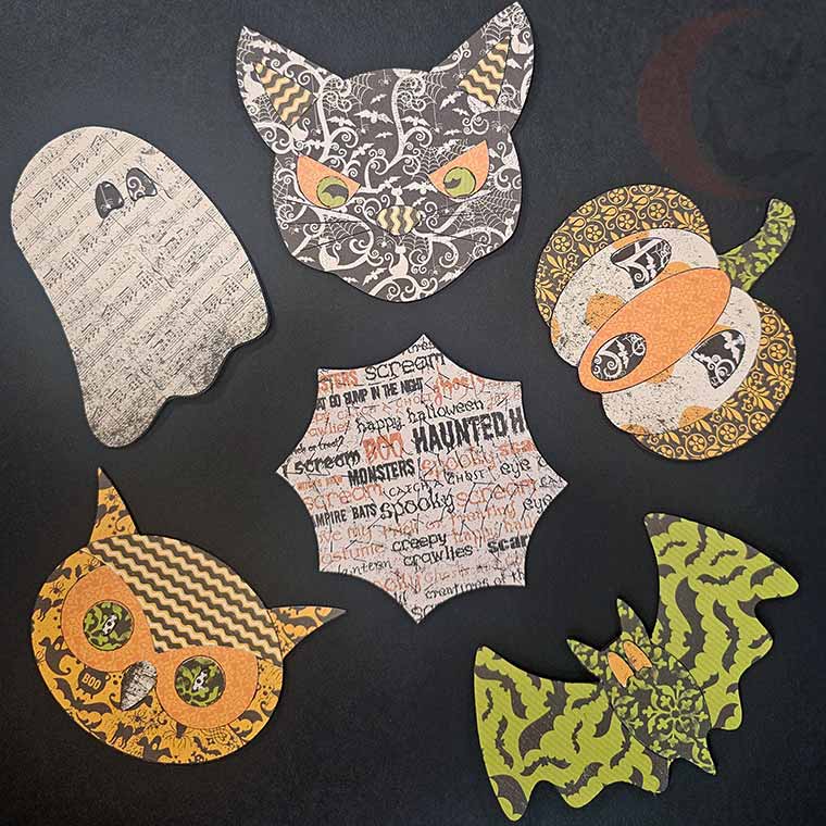 The All Hallows' Curio Collection paper Halloween ornaments