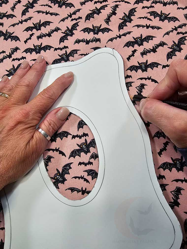 Trace template onto fabric