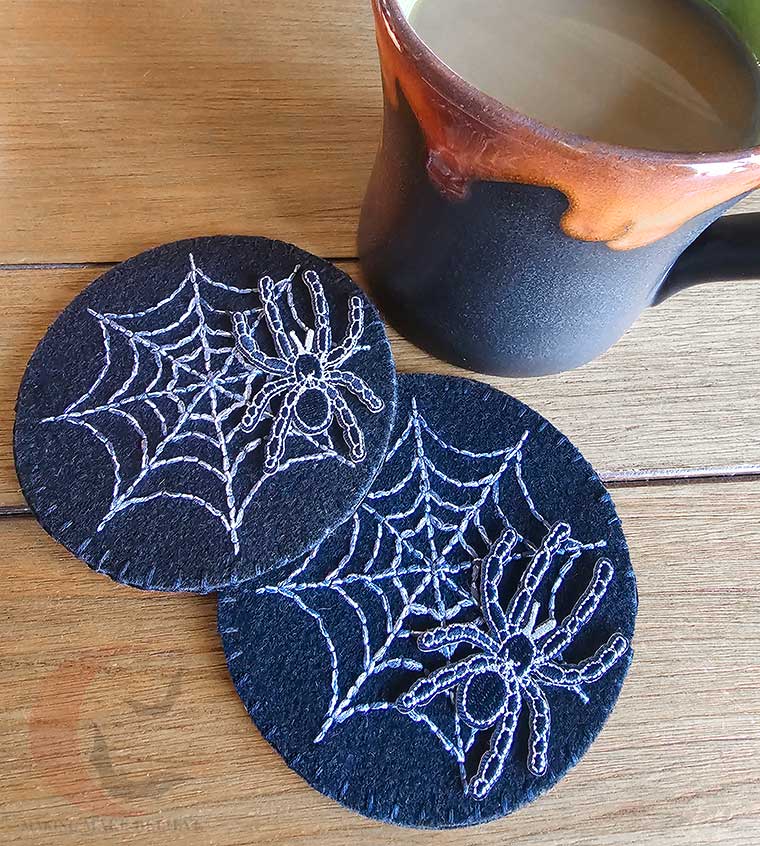 DIY Spider Web Coasters for Halloween