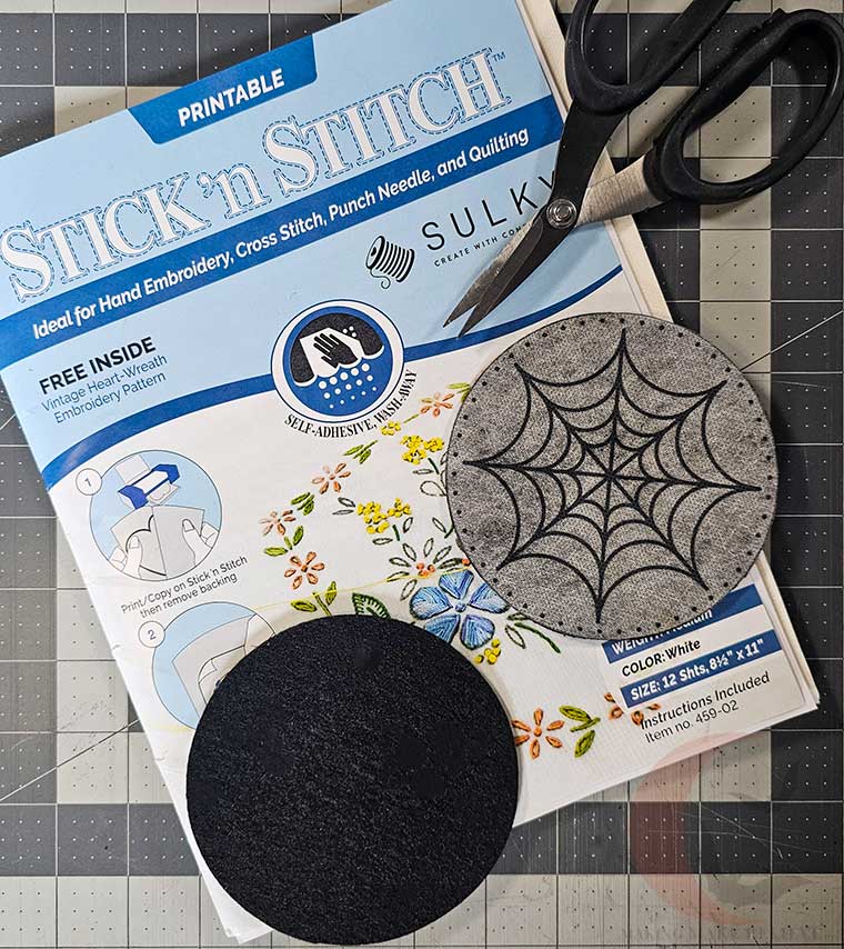 Coaster pieces cut and template applied