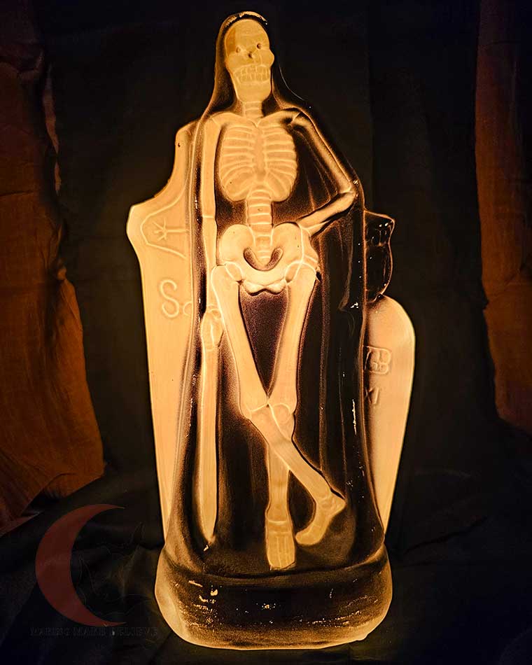 Vintage Halloween Blow Molds | General Foam Plastics Happy Skeleton